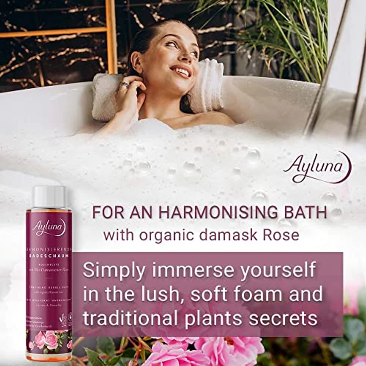 Ayluna Naturkosmetik Rosenblüte, Badeschaum, 400ml - Preisvergleich – Bild 3