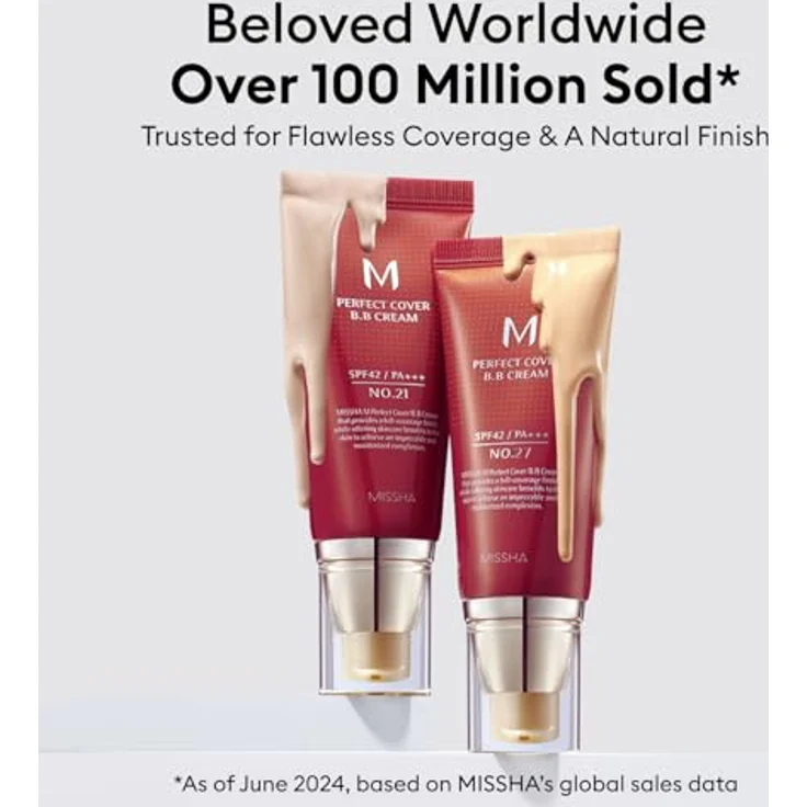 MISSHA M Perfect Cover BB Cream SPF42/PA+++ mit natürlicher Abdeckung, No.29 Caramel Beige, 50 ml – Bild 3