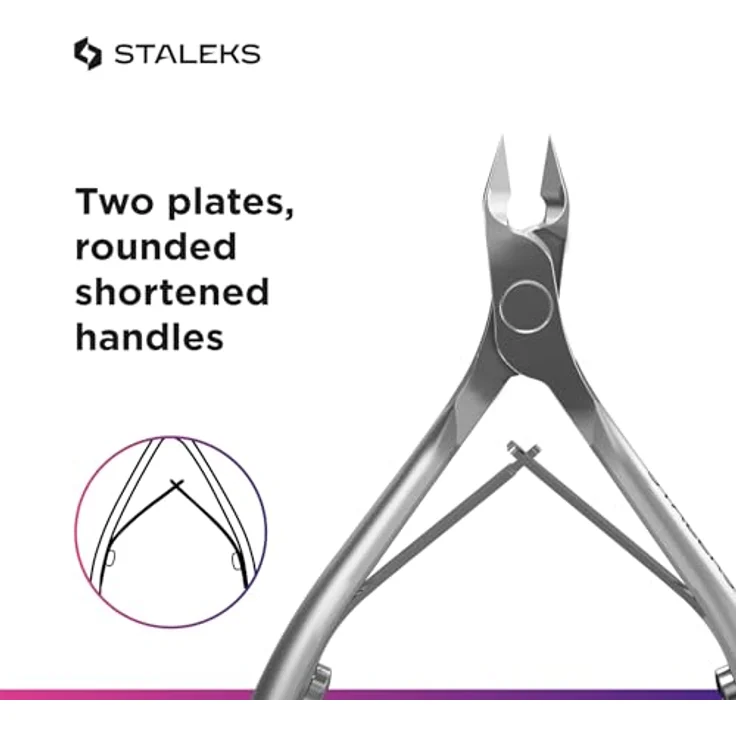 STALEKS PRO Nagelzange Smart 31, professionelle Maniküre-Pinzette aus medizinischem Stahl, 7mm, ergonomisch und scharf – Bild 5