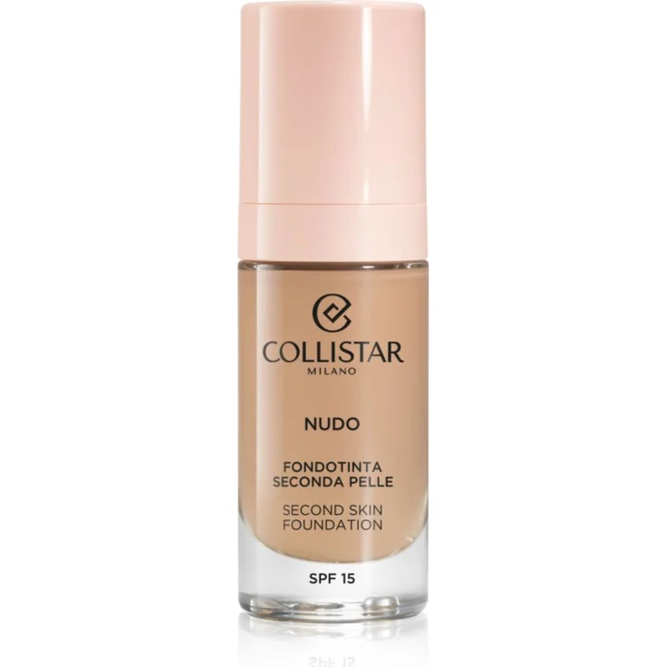Collistar NUDO Second Skin Foundation SPF 15, feuchtigkeitsspendendes Make-up mit glättender Wirkung, Farbton 3R Naturale Rosato, 30 ml