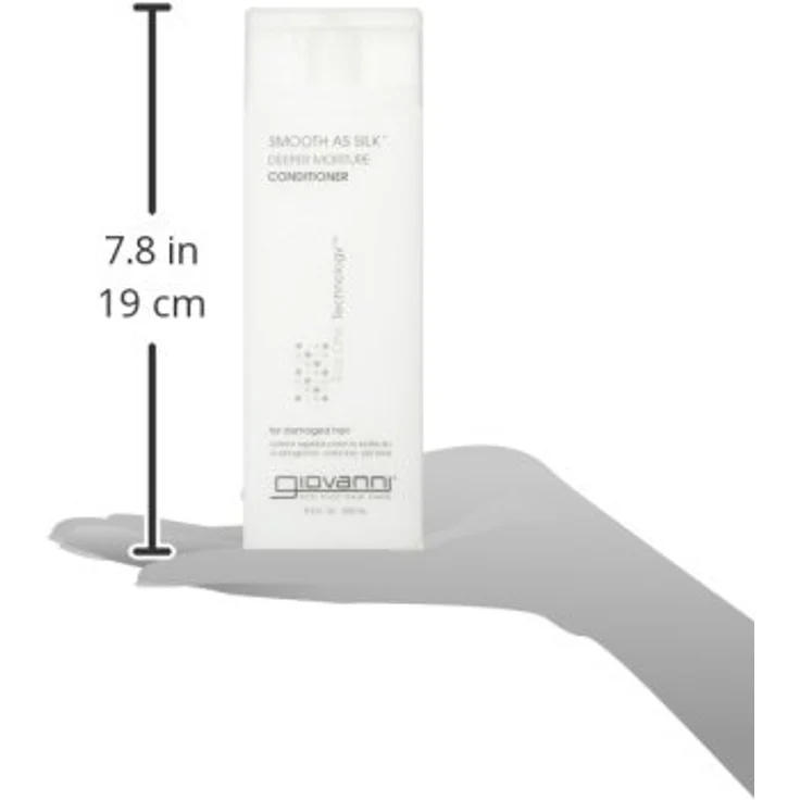 Giovanni Smooth As Silk Deeper Moisture Conditioner, 250 ml, intensiv feuchtigkeitsspendend für beschädigtes und widerspenstiges Haar, vegan und parabenfrei – Bild 3