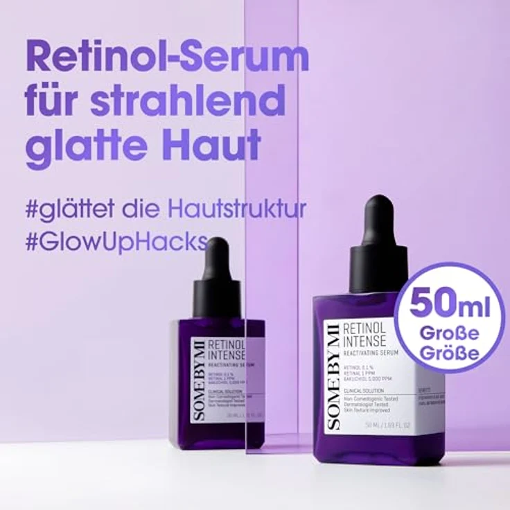 Some By Mi Retinol Intense Reactivating Serum, Anti-Aging Gesichtsserum für empfindliche Haut, 50 ml, hypoallergen und vegan – Bild 2