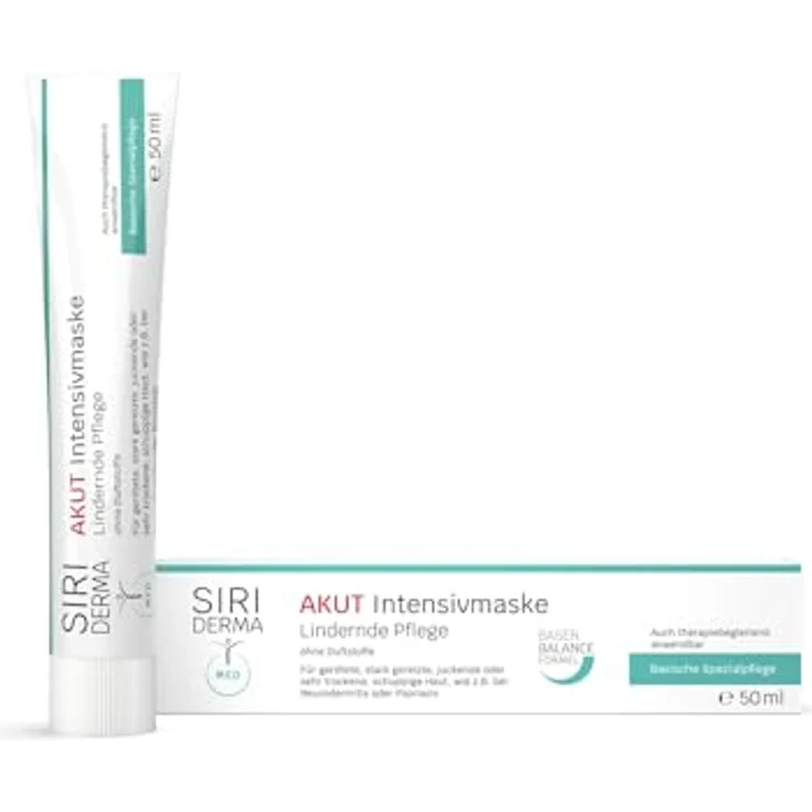 SIRIDERMA AKUT Intensivmaske | Akutpflege mit Zink für sehr trockene oder gereizte Haut | Bei Neurodermitis, Psoriasis | Ohne Parfum, 50 ml – Bild 1