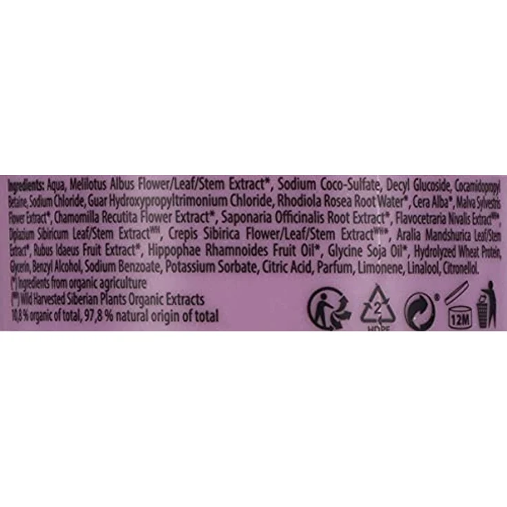 Natura Siberica Certified Organic Shampoo Colour Revival and Shine, 400ml, für strapaziertes und gefärbtes Haar mit schützenden Aminosäuren – Bild 4