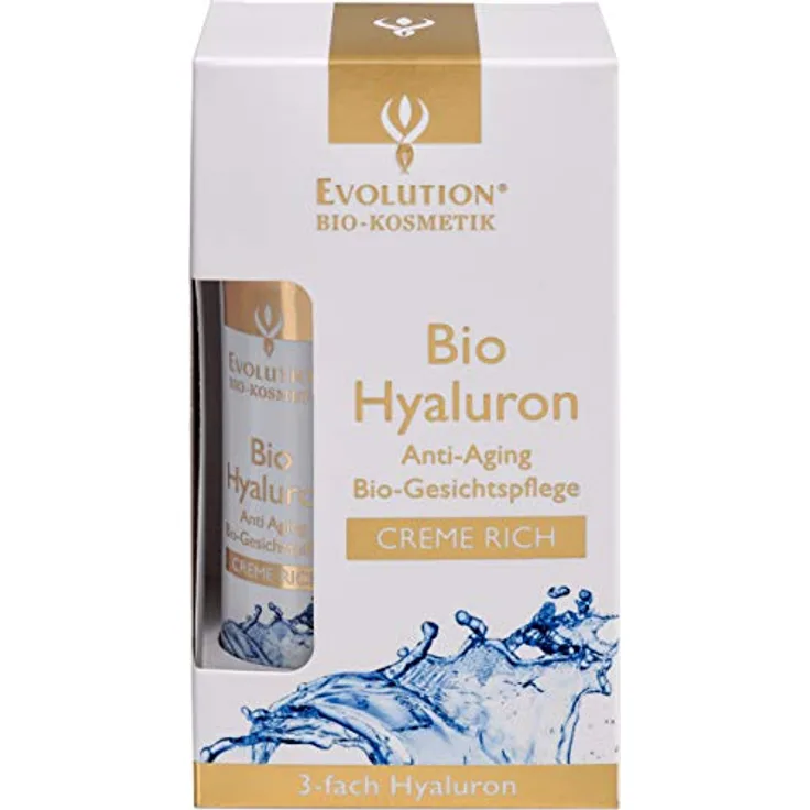 Evolution Bio Hyaluron Gesichtscreme Rich 50ml, Reichhaltige Bio-Formel als Tages- & Nachtpflege