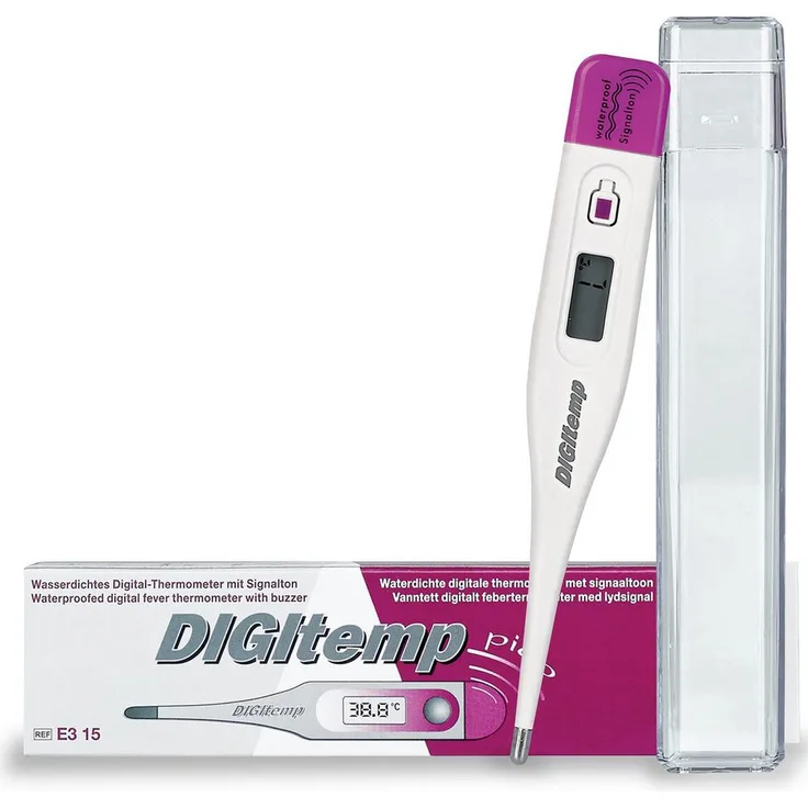 DocMed Elektronisches Fieberthermometer, präzise Temperaturmessung, wasserdicht und kinderfreundlich, 1-tlg.