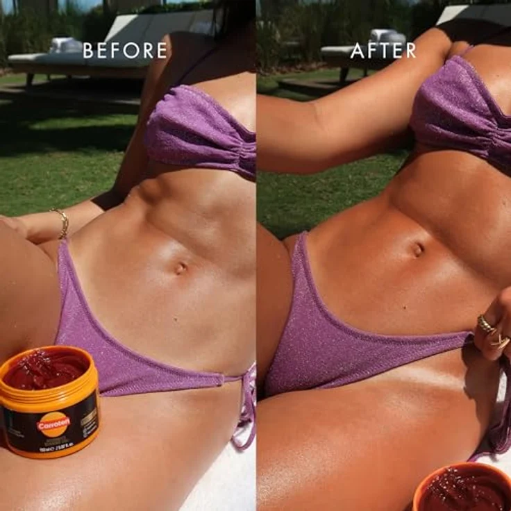 Carroten Intensive Tanning Gel 150 ml, Bräunungsbeschleuniger mit Kokosnussöl und Vitaminen A & E, schnell bräunend – Bild 2