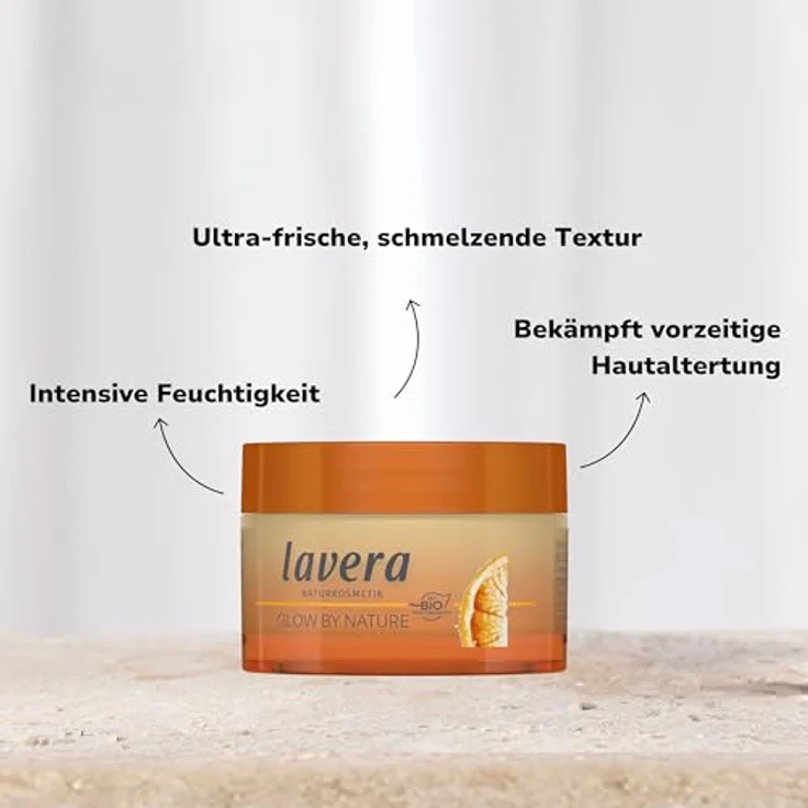 lavera Glow By Nature Vitamin C 3in1 Creme, stärkt natürliche Hautbarriere, schützt vor vorzeitiger Hautalterung, mit Q10, vegan, 50 ml – Bild 3