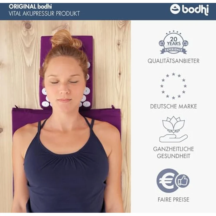 bodhi Akupressurmatte & Kissen Set VITAL XL blau (Set) – Bild 7