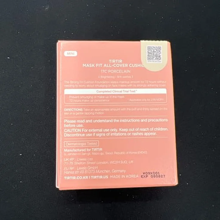 TIRTIR Mask Fit Aura Cushion Mini, mattierendes Make-up im Schwämmchen, Farbton 17C Porcelain, 4.5 g, mit ausgezeichneter Abdeckung und langanhaltendem Effekt – Bild 8