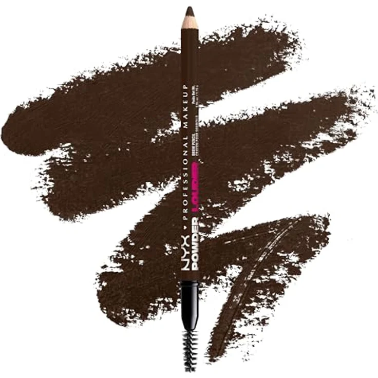 NYX Professional Makeup Powder Louder Augenbrauenstift, 1,2 g, vegane Mikrofaser-Formel, 08 Deep Brown – Bild 13