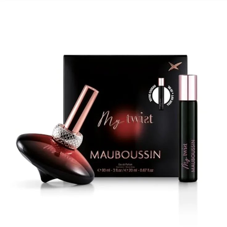 Mauboussin Reise-Set My Twist: Eau de Parfum 90 ml & Travel Spray 20 ml, blumige Duftkomposition mit Vanille und Moschus