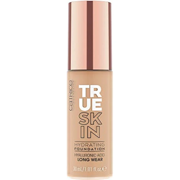 Catrice True Skin Hydrating Foundation, Nr. 040, Nude, feuchtigkeitsspendend, langanhaltend, natürlich, vegan, ohne Alkohol, ohne Parabene, ohne Mikroplastikpartikel, 1er Pack (30ml) – Bild 1