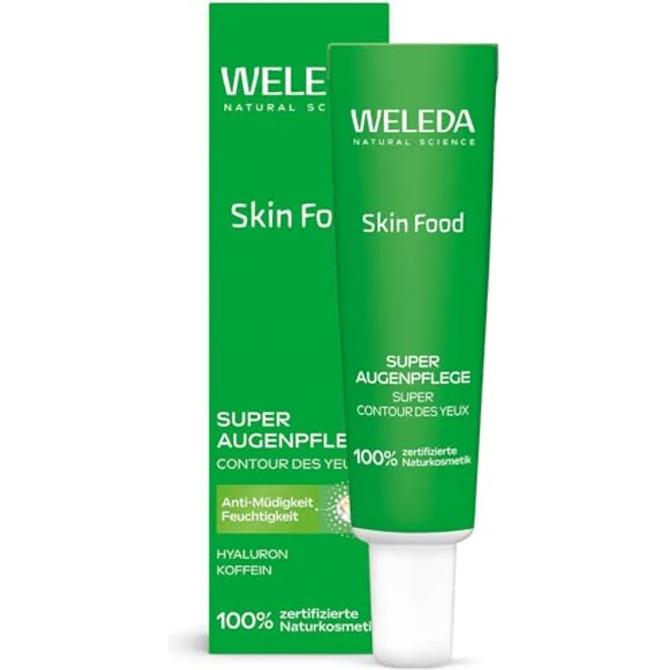 Weleda Bio Skin Food Super Augenpflege, Augencreme mit Koffein, Hyaluronsäure & Phytosqualan, reduziert Augenringe und Schwellungen, vegan, 12ml – Bild 1