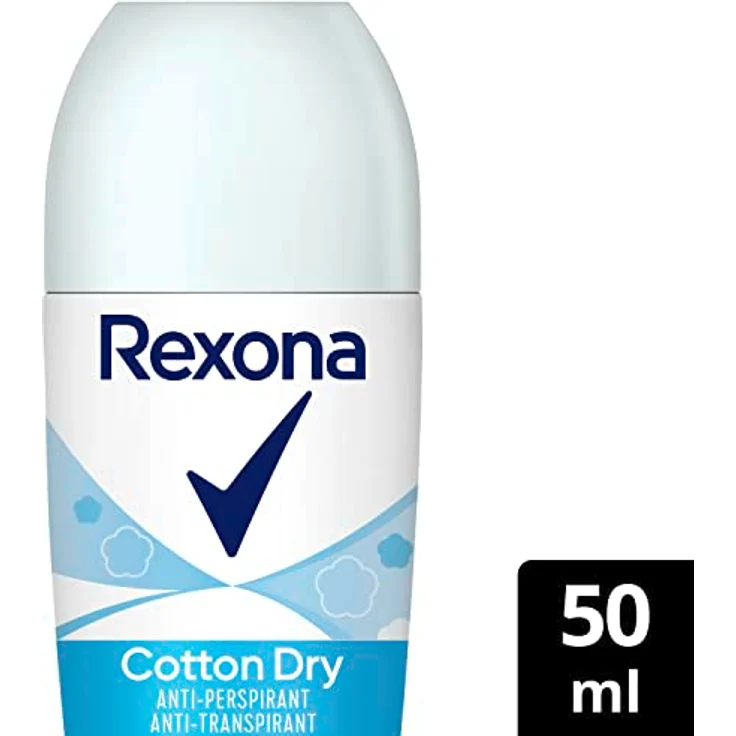 Rexona Deo Roll-On Cotton Dry Anti-Transpirant mit 48 Stunden Schutz gegen Körpergeruch und Achselnässe 50 ml 1 Stück – Bild 2