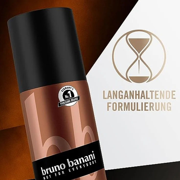 bruno banani Magnetic Man Deo-Bodyspray, Körperspray mit fesselnd-holziger Ambernote, 24h Halt, 150ml – Bild 3