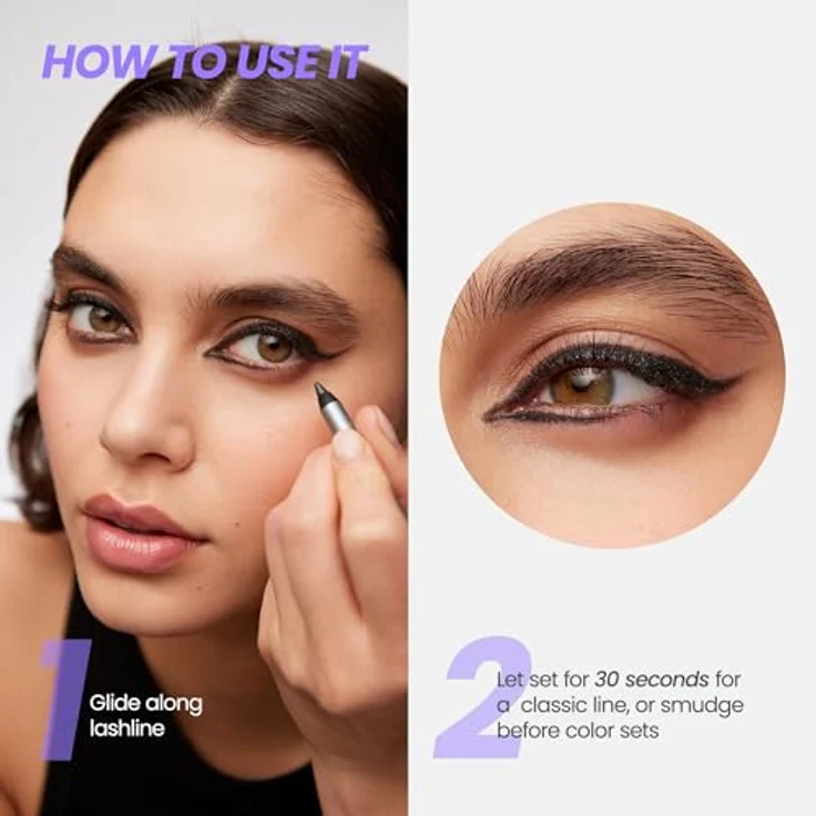 WONDERSKIN 1440 Longwear Eyeliner, langlebiger Eyeliner mit intensiver Farbe, wasserfest, Farbton Black Truffle, 1,2 g – Bild 5