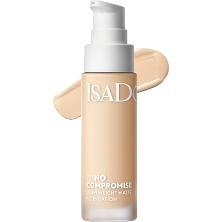 Isadora No Compromise Lightweight Matte Foundation (1W, 30 ml) - Langanhaltend, atmungsaktiv, wasserresistent – Bild 1