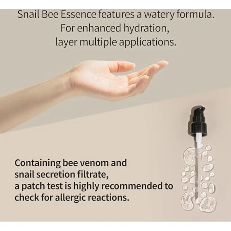 Benton Snail Bee Essenz, Gesichtsserum mit Schneckenextrakt, 100 ml zur Intensivpflege und Feuchtigkeitsversorgung – Bild 4