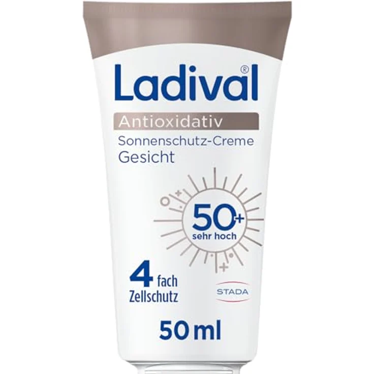 Ladival Antioxidativ Sonnencreme Gesicht LSF 50+, Pflege mit Anti-Pollution-Komplex, Vitamin C und E, schweißresistent, UVA- und UVB-Schutz, 50ml – Bild 2