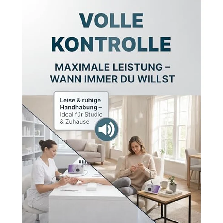 Promed the file 1130 elektrische Nagelfeile, Professioneller Nagelfräser inkl.18-teiligem Profizubehör für Nailart/Nageldesign, elektrisches Nagelfräser-Set für Maniküre/Pediküre, 30000 U/min – Bild 4