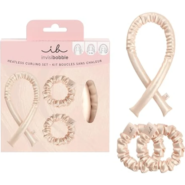 invisibobble Locken ohne Heatless Curl Set I Lockenwickler Ohne Hitze Rutschfest I Band Samt über Nacht I Hair Curler für mittleres-langes Haar – Bild 4