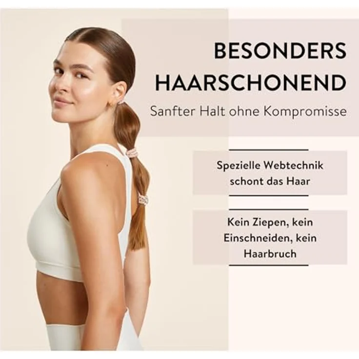 PARSA BEAUTY LIFESTYLE Pure Balance Haargummi, 3er Set in mehrfarbigen Designs, elastisch und haarschonend – Bild 4