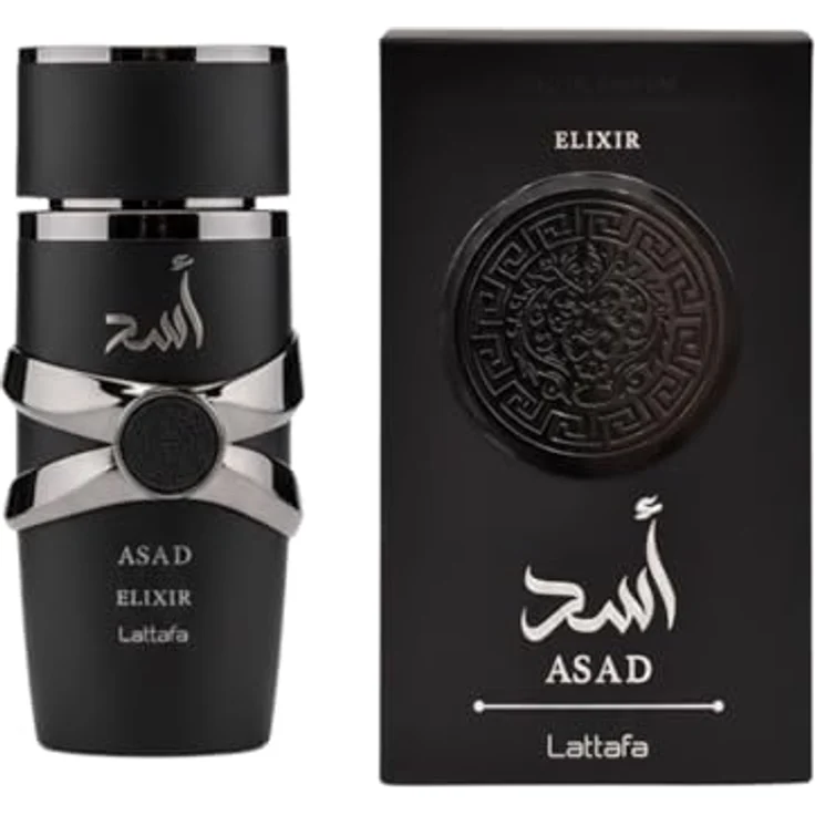 Lattafa Asad Elixir, Eau de Parfum, 100ml, schwarzes Parfüm mit luxuriösem Flakon und orientalischem Duftdesign – Bild 2