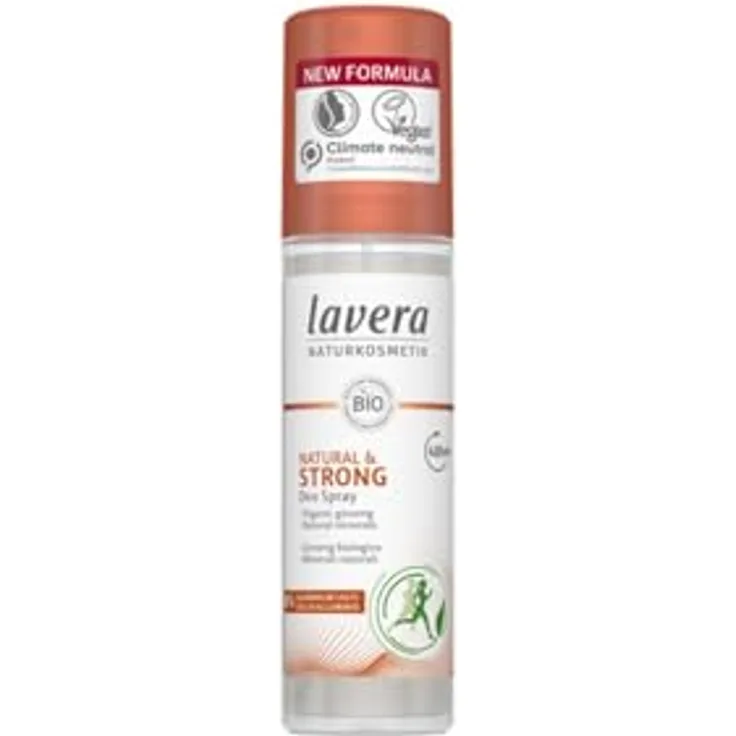 lavera Deo Spray NATURAL & STRONG 48+ h - vegan - Bio Ginseng & natürliche Mineralien - 48 Stunden Deoschutz - 75 ml