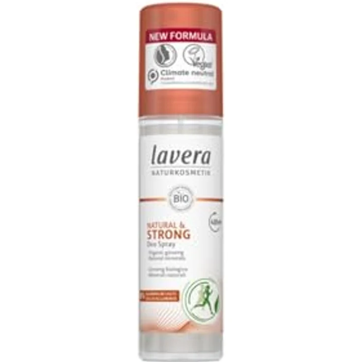 lavera Deo Spray NATURAL & STRONG 48+ h - vegan - Bio Ginseng & natürliche Mineralien - 48 Stunden Deoschutz - 75 ml
