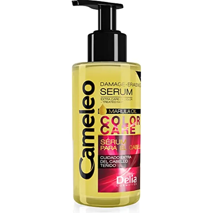 Cameleo – Marula Öl Haarserum – Farbpflege-Aufbauserum für geschädigtes, trockenes, gebleichtes Haar - für nasses & trockenes Haar - ohne Ausspülen - Parabenfrei - 150ml