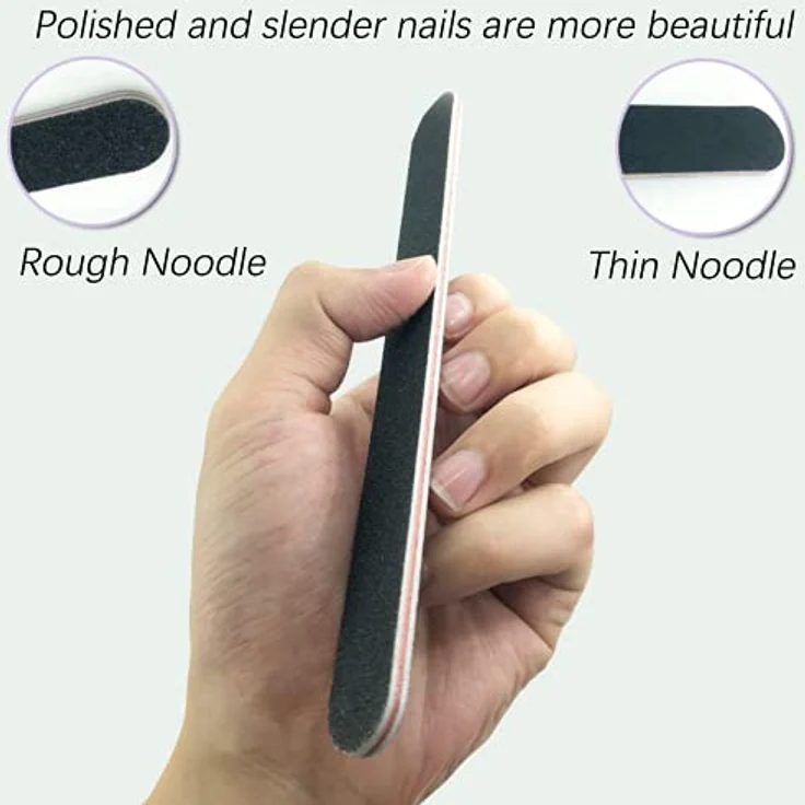 FYACCD 10 Stück Doppelseitige Nagelfeilen 100/180 für Nagelpflege & Styling, Professionelles Nagelset für Maniküre und Pediküre – Bild 5