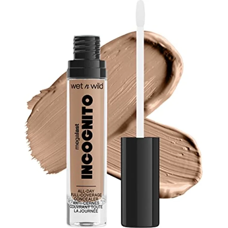 Wet n Wild MegaLast Incognito, cremiger Concealer mit hoher Deckkraft, Farbton Light Honey, 5,5 ml