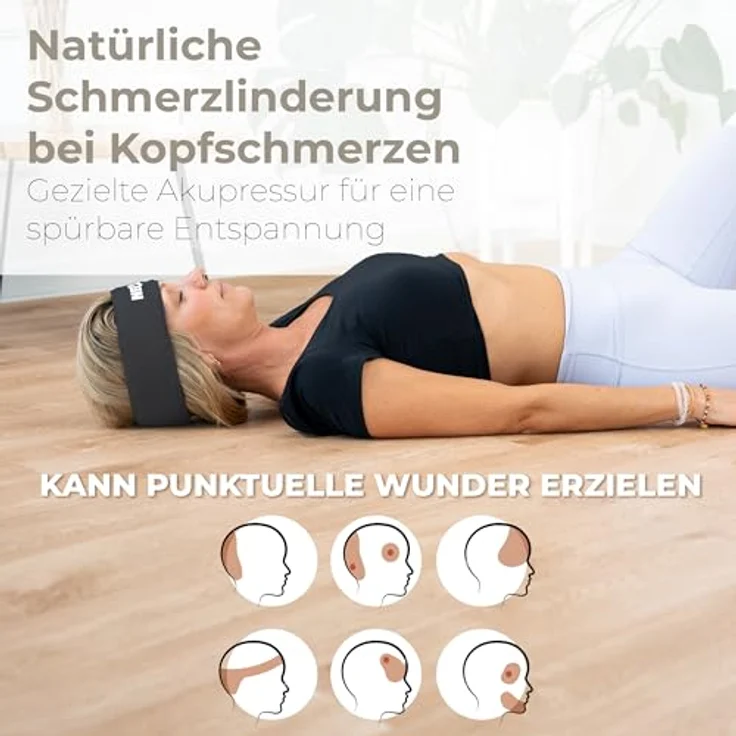 NEOLYMP Akupressur Stirnband, verstellbar mit Nadelmatte für Kopf- und Kiefermassage, vielseitige Stimulation zur Förderung des Wohlbefindens – Bild 5