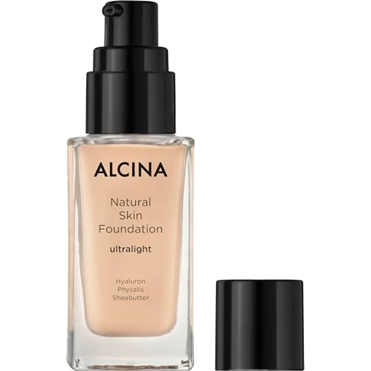ALCINA Natural Skin Foundation ultralight, 35 ml - Zweite-Haut-Effekt, individuell aufbaubare Deckkraft, seidenmattes Finish, für alle Hauttypen, mit Hyaluron & Sheabutter – Bild 2