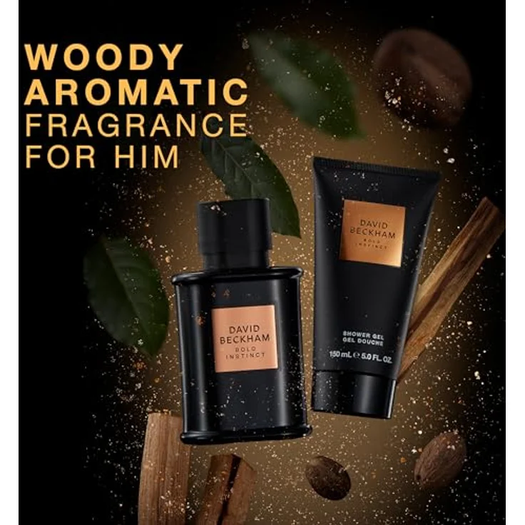 David Beckham Bold Instinct Geschenkset, Eau de Parfum 50 ml & Duschgel Körperspray 150 ml, faszinierend holziger Duft für Männer – Bild 5