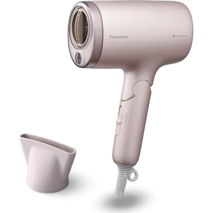 Panasonic EH-NA7M-P825 nanoe Haartrockner, 1600 W, faltbares Design, Schnelltrocknen, Konzentrator-Aufsatz, Hellrosa