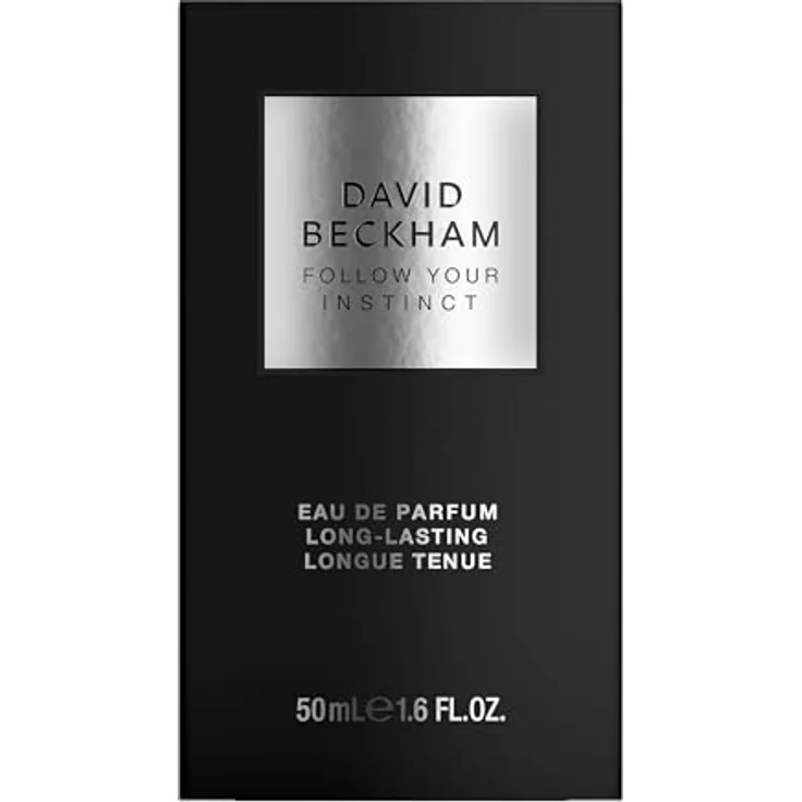 David Beckham Follow Your Instinct Eau de Parfum 50ml, Fougère-holziger Duft für Männer, schwarz/silber – Bild 3