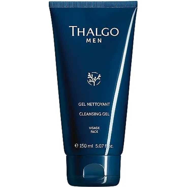THALGO Men Reinigungs-Gel, sanft schäumendes Reinigungsgel mit Mikroalgen-Komplex, 150 ml, für porentiefe Reinigung und revitalisierende Pflege, geeignet für alle Hauttypen, auch empfindliche Haut