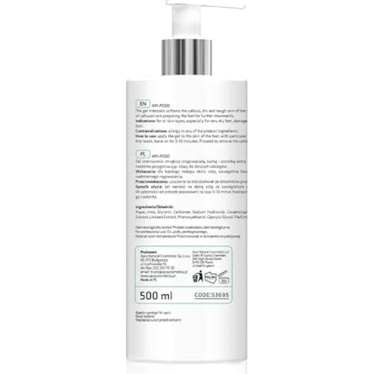 Apis Natural Cosmetics API-PODO INTENSE, Intensiv glättende Fußcreme mit 30% Urea, feuchtigkeitsspendende Pflege für sehr trockene und raue Füße, 500 ml – Bild 3