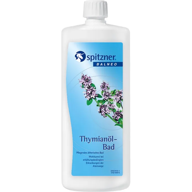 Spitzner Balneo Thymian Ölbad 1000 ml, wohltuend bei erkältungsbedingten Erkrankungen der Atemwege