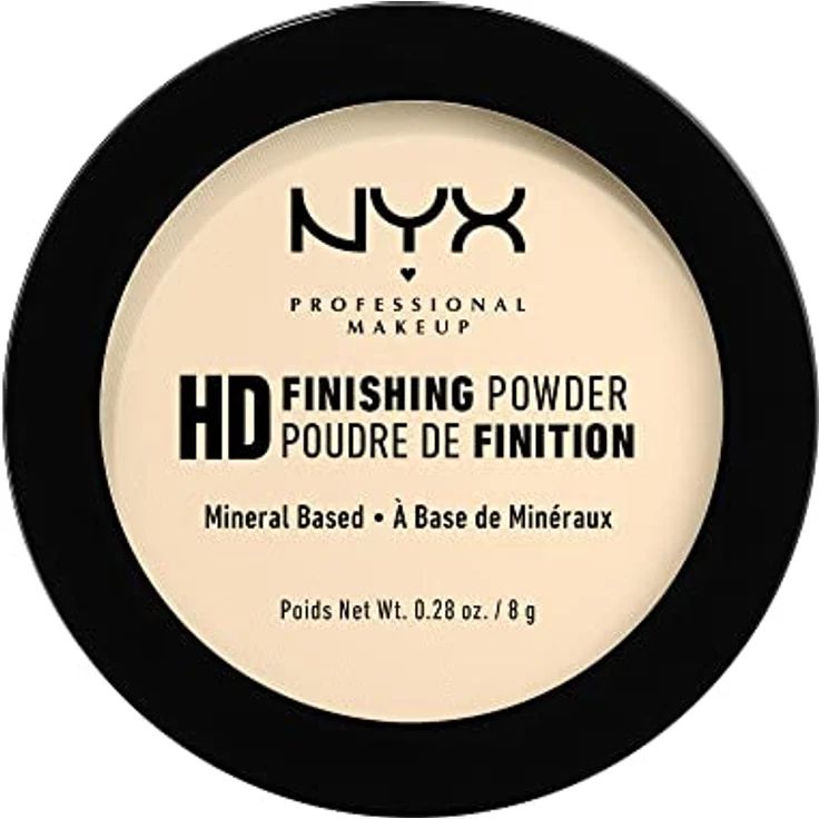 NYX Professional Makeup High Definition Finishing Powder Puder, Farbton 02 Banana, 8 g, mattierendes Fixierpuder für ein makelloses Finish – Bild 1