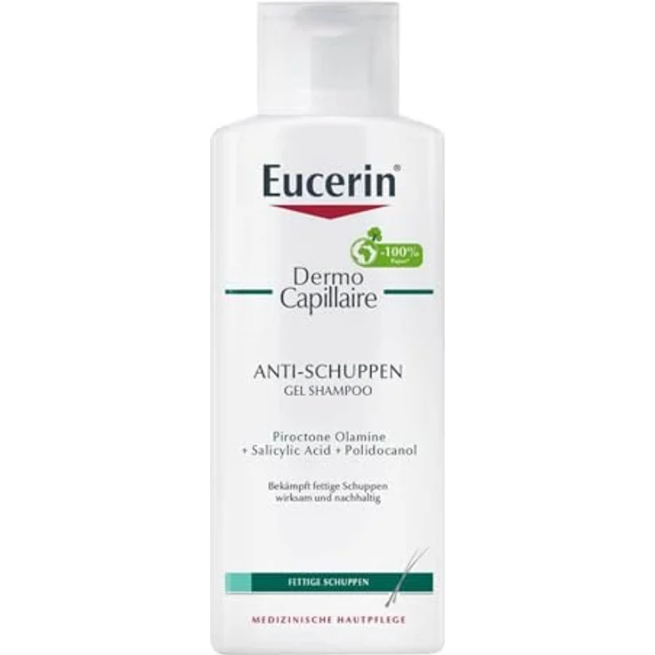 Eucerin Dermo Capillaire Antischuppenshampoo 250ml, Bekämpft ölige Schuppen, für fettige Kopfhaut, beruhigt seborrhoisches Ekzem – Bild 2