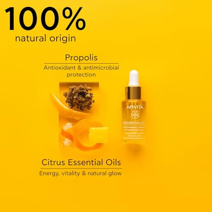 Apivita Beessential Oils Stärkendes & Feuchtigkeitsspendendes Hautergänzung Tagesöl 15ml - Verbessert die Schönheit der Haut, spendet Feuchtigkeit, stärkt die Hautbarriere – Bild 3