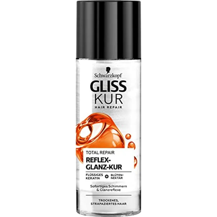 Gliss Kur Reflex-Glanz-Kur Total Repair (150 ml), Haarkur mit Keratin für sofort schimmernde Glanzreflexe, bis zu 95 % weniger Haarbruch