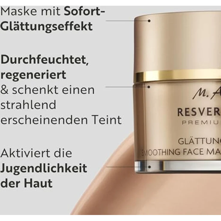 M. Asam Resveratrol Premium NT50 Perfecting Glättungsmaske, 50ml - glättende Gesichtsmaske mit hochkonzentriertem Resveratrol – Bild 2