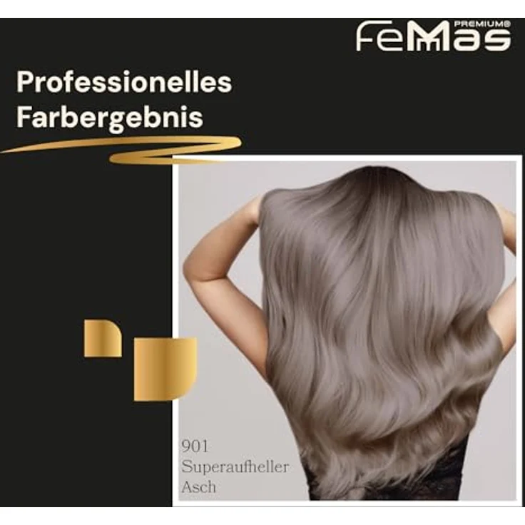 Femmas Premium Haarfarbe, Professionelle Cremefarbe mit Arganöl, 100 ml – intensive Farbnuancen und perfekte Grauhaarabdeckung – Bild 2