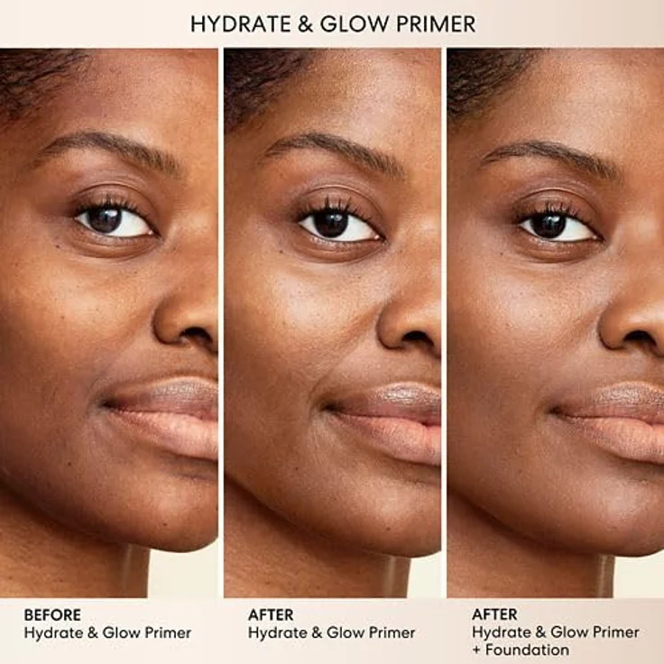 bareMinerals Prime Time Hydrate & Glow Primer, ultraleichtes Serum mit intensiver Feuchtigkeitsversorgung und mineralischen Pigmenten, 30 ml BLANC – Bild 4