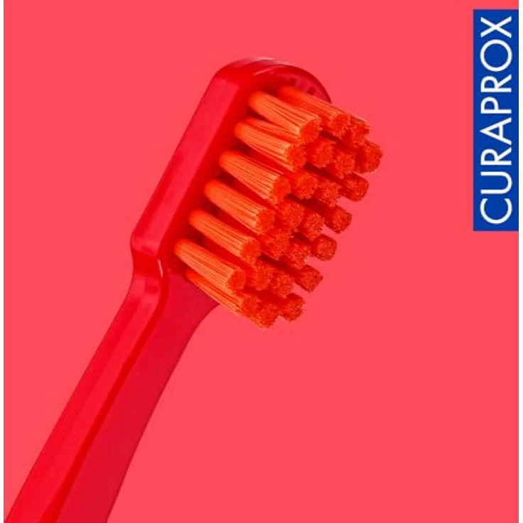 Curaprox Kids Travel Refill, Ersatz-Kopf für Kinderzahnbürsten, rot, 2er Pack mit feinen Borsten und lustigem Design – Bild 6
