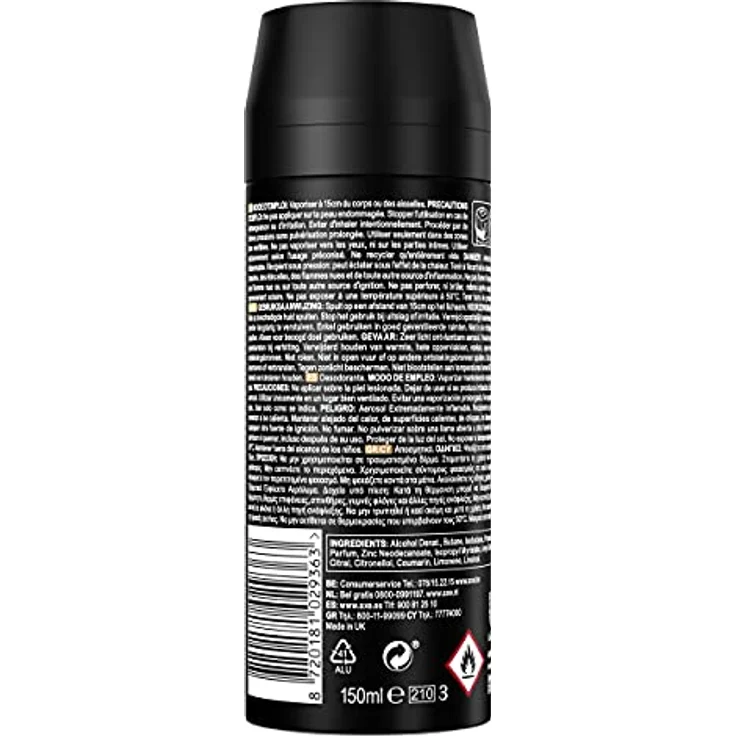 Axe AXE Dark Temptation Rock Deodorant, 150 ml, dual action Technologie mit außergewöhnlichem Schokoladenduft, ohne Aluminium, 48 Stunden Geruchsbekämpfung – Bild 2